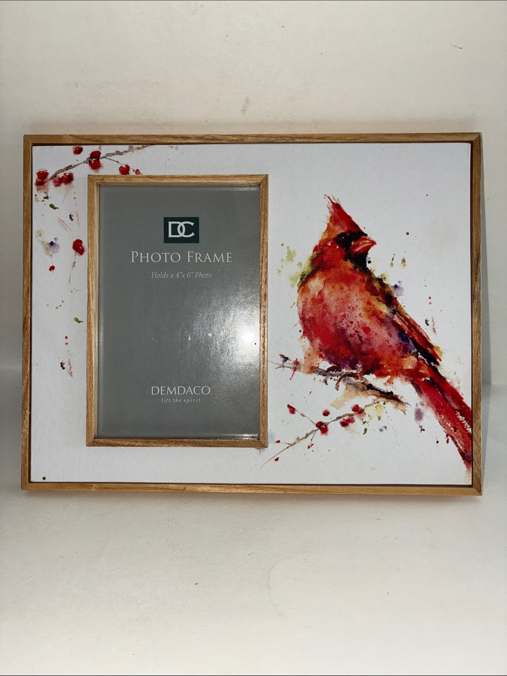 Demdaco Red Cardinal Watercolor Photo Frame